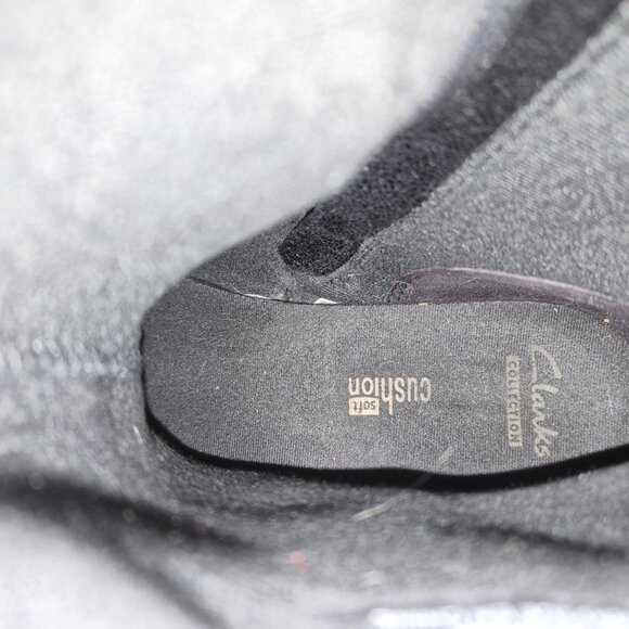 Clarks Riddle Avant Black Leather Ankle Boot Size 7 - Picture 4 of 7